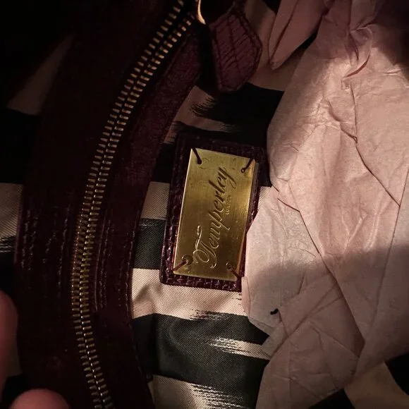 Temperley London Metallic Plum Embossed Leather Chain Shoulder Bag NWOT - Picture 12 of 16